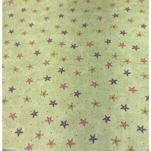 Starry Green Cotton Fabric By Sandy Gervais For Moda 1/2 yard x 42" Quilting Sew